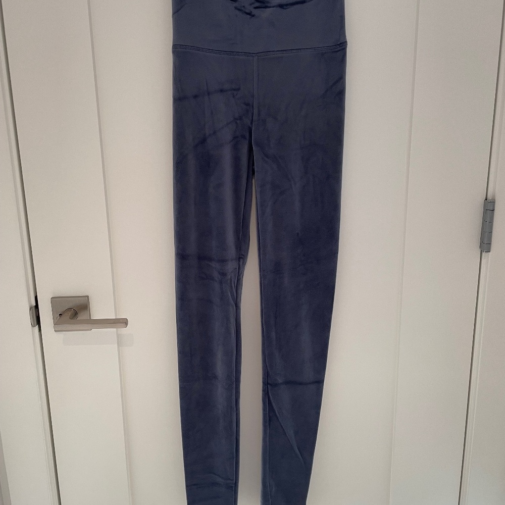 Aerie Blue Velour Offline Hi-rise Leggings